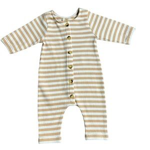 SIIX Striped Button-Up Baby Onesie size 0-3 months